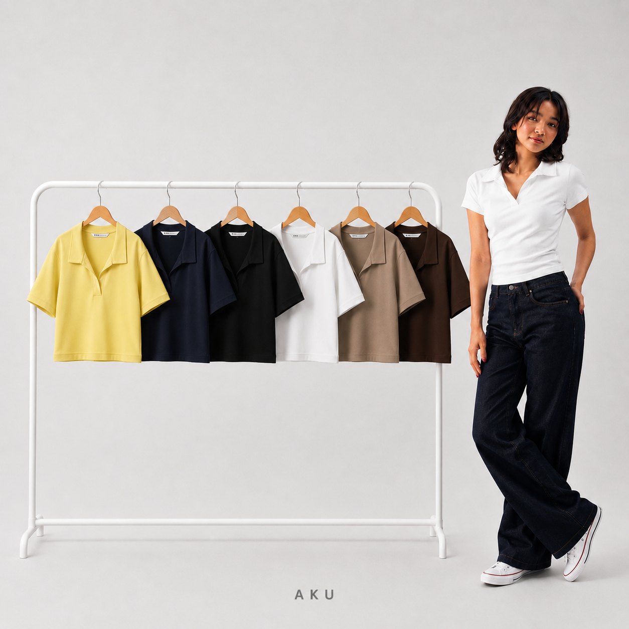 کراپ یقه دار Aku